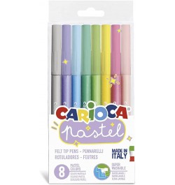 Flomasteriai Carioca Pastel 8 spalvos