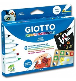 Flomasteriai Giotto Decor Materials 6vnt