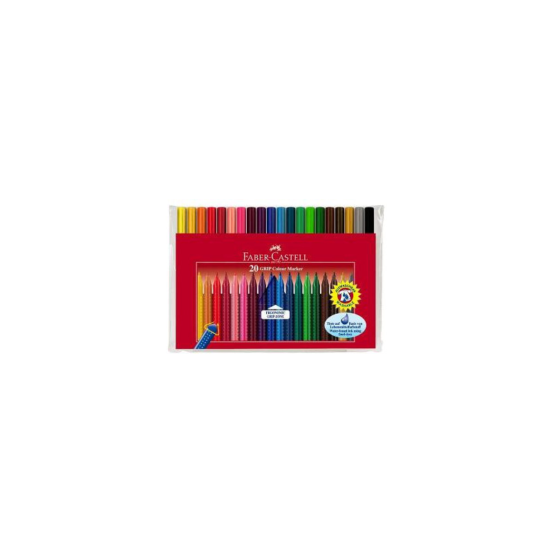 Flomasteriai Faber-Castell Grip Color 20sp