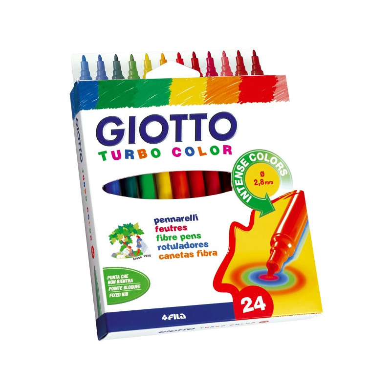 Flomasteriai Giotto Turbo Color 24sp