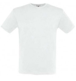 Marškinėliai B&C Men Fit S balti