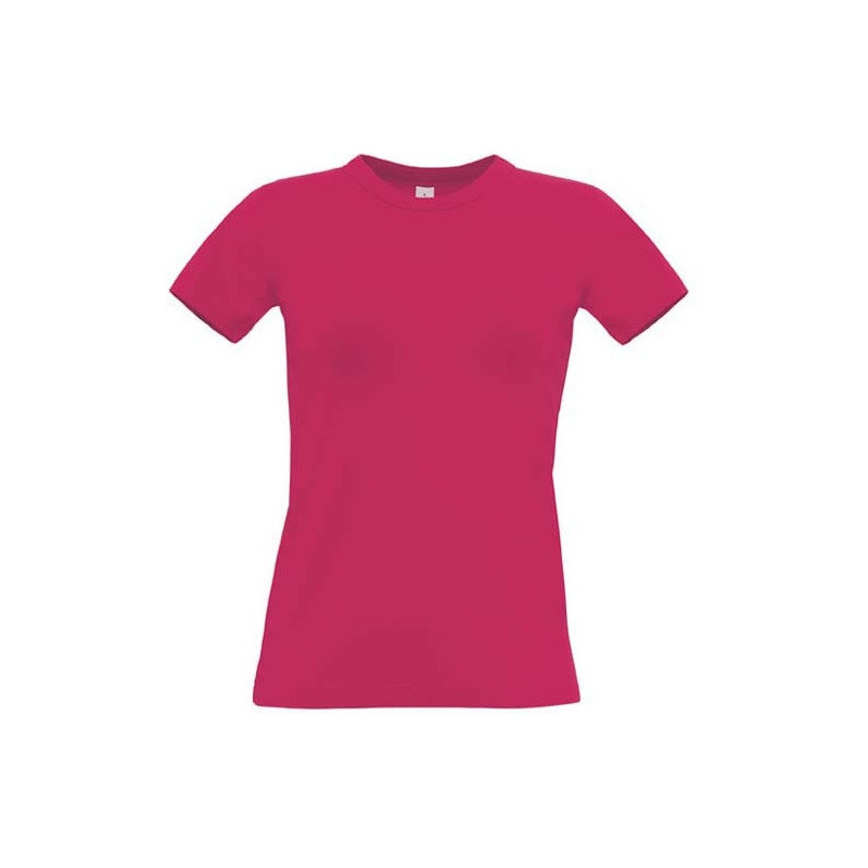Marškinėliai B&C Women Exact 190 L rožiniai