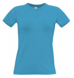 Marškinėliai B&C Women Exact 190 M šv.mėlyni