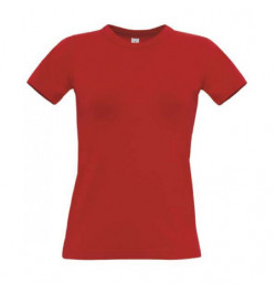 Marškinėliai B&C Women Exact 190 L raudoni
