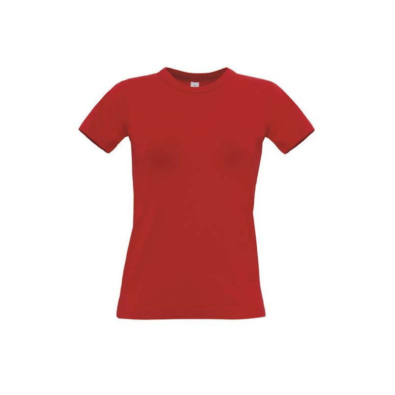 Marškinėliai B&C Women Exact 190 S raudoni