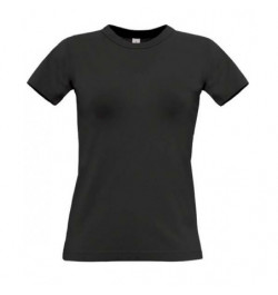 Marškinėliai B&C Women Exact 190 L juodi