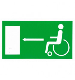 Lipdukas Išėjimas neįgaliesiems kairėje 29x13cm